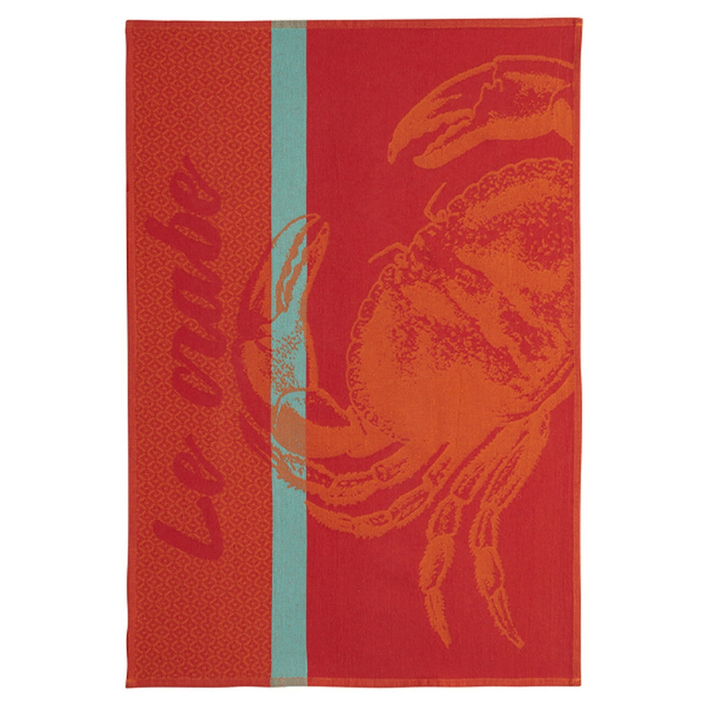 French Jacquard Crab Tea Towel by Coucke