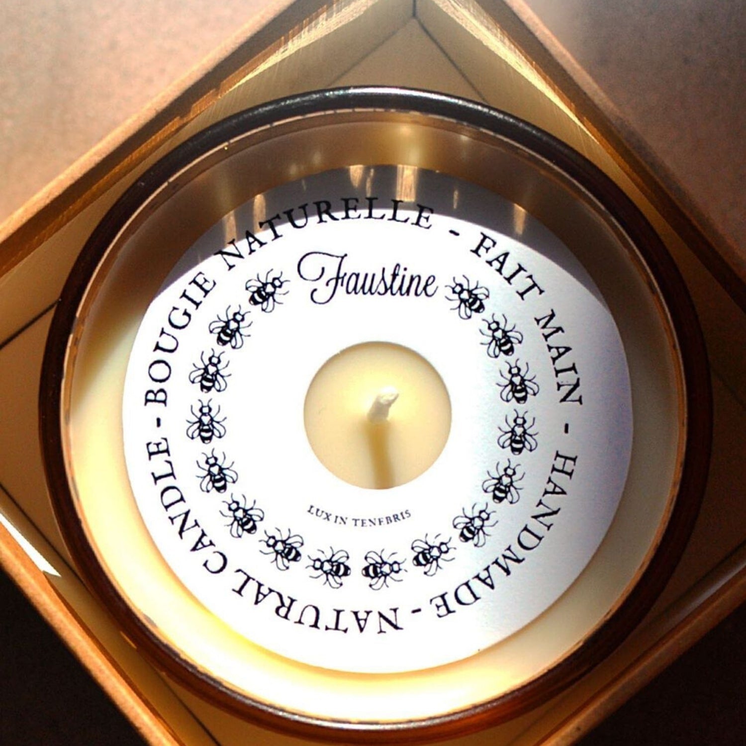 Faustine 100% Organic Amber Candle by Apis Cera