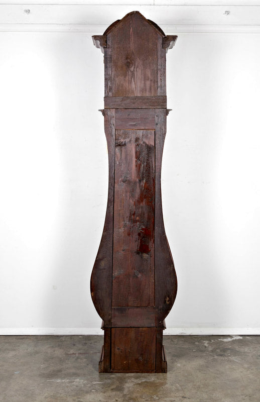 18th Century French Louis XV Period 8-Day Comtoise Walnut Clock 