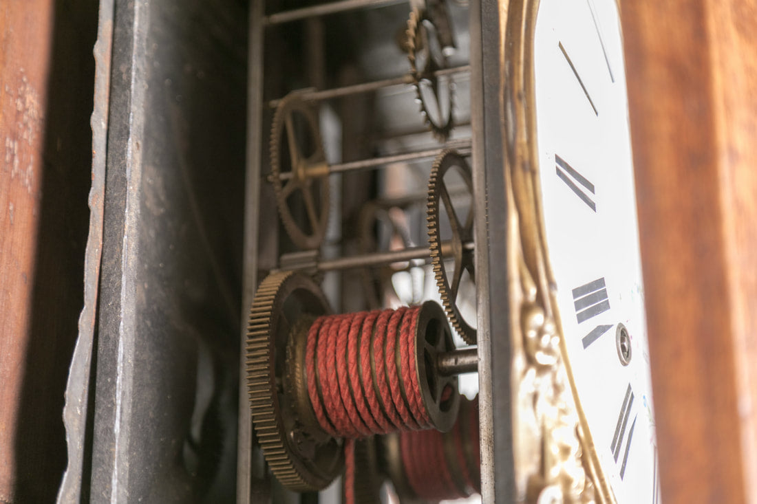 18th Century French Louis XV Period 8-Day Comtoise Walnut Clock 