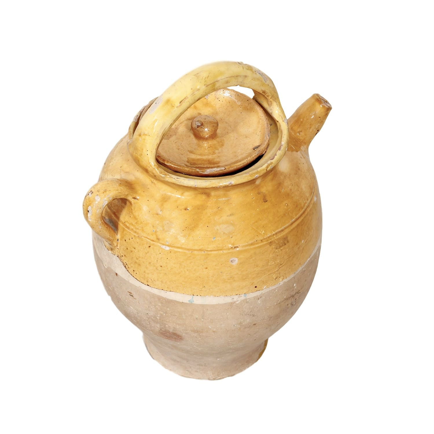 19th Century Antique French Cruche or Water Pitcher Complete with Lid