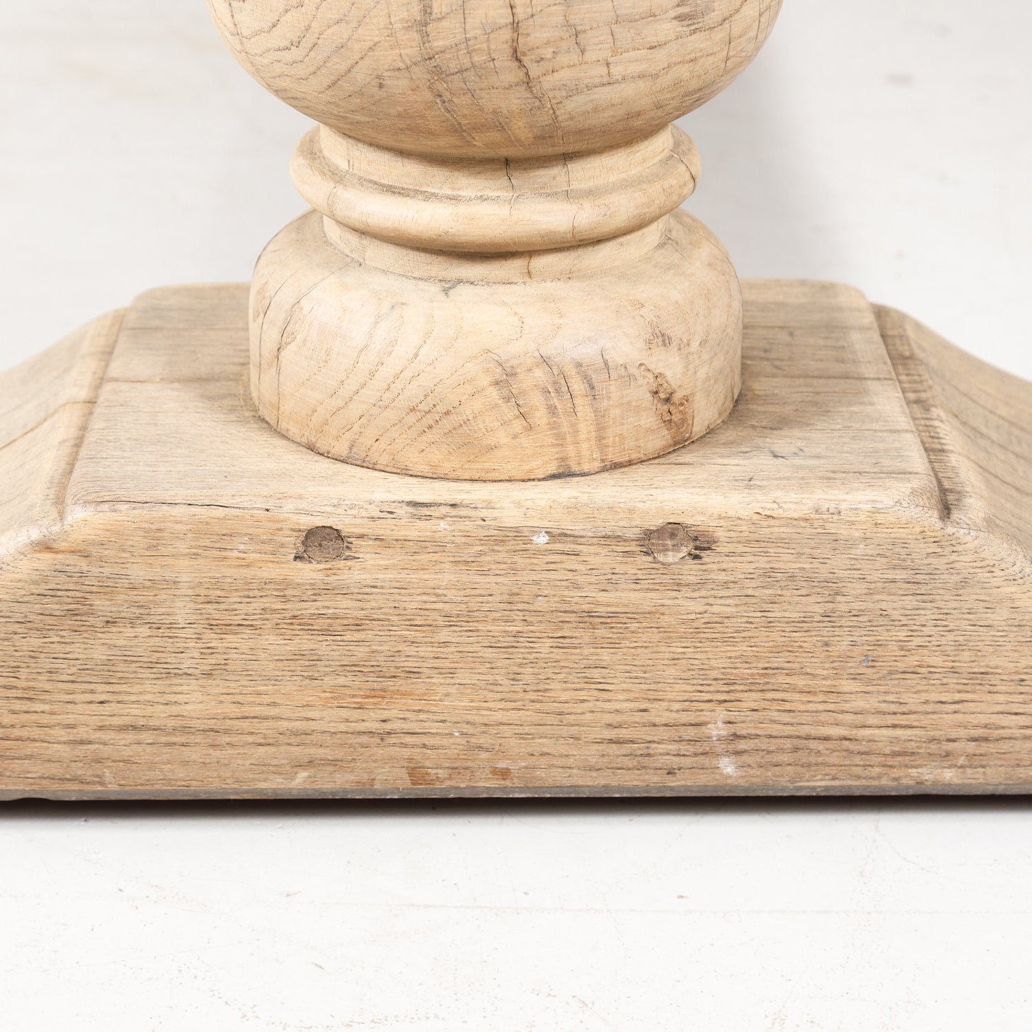 19th Century French Bleached Oak Trestle Dining Table