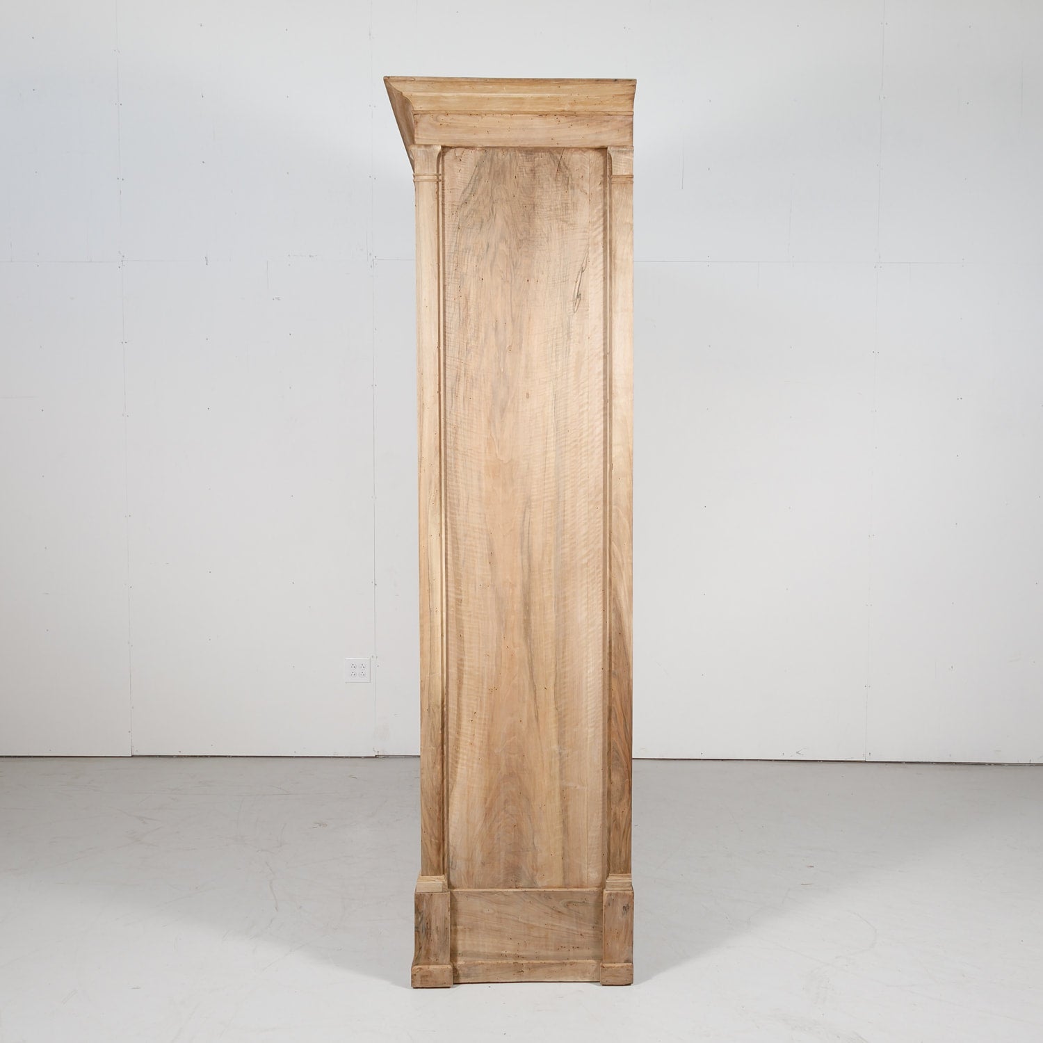 Monumental 18th Century French Directoire Period Bleached Walnut Placard or Wardrobe