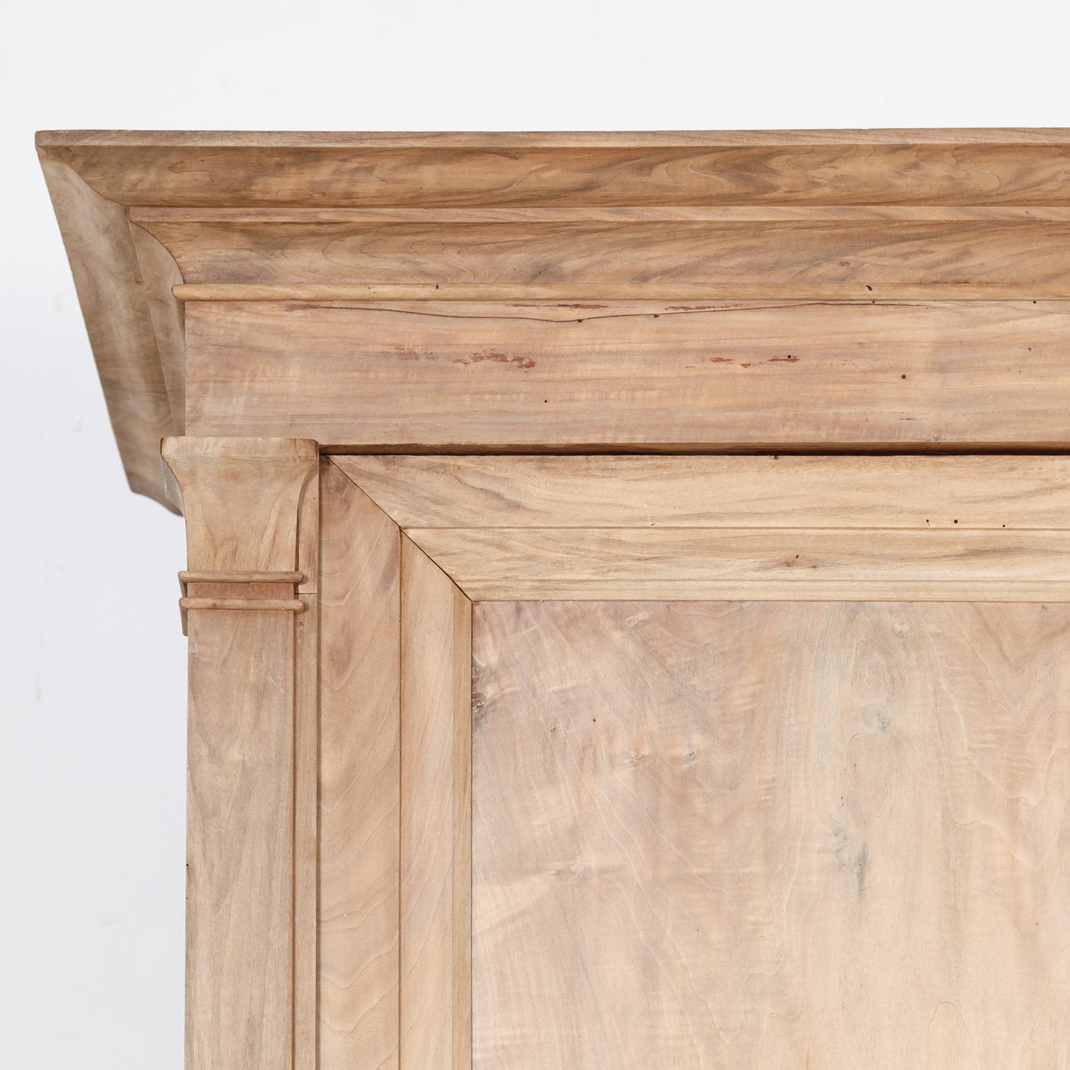 Monumental 18th Century French Directoire Period Bleached Walnut Placard or Wardrobe