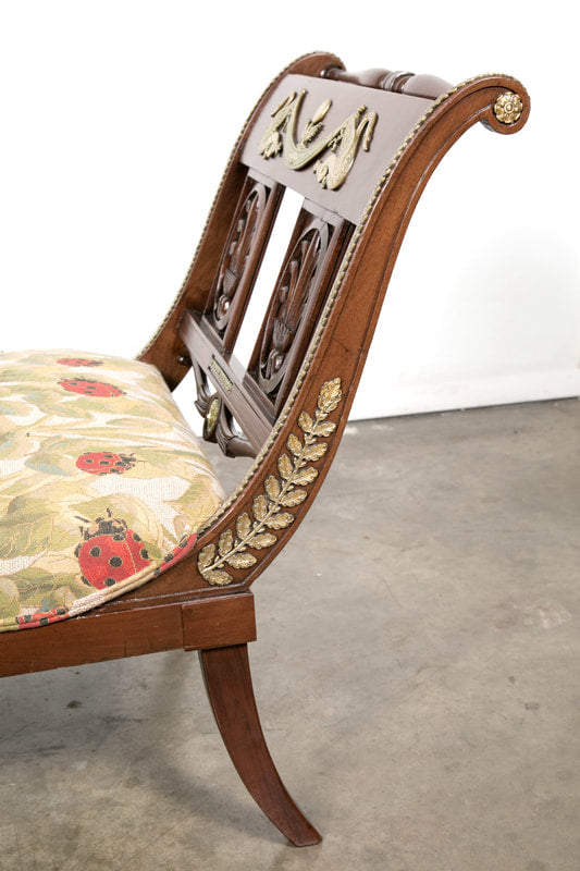 Early 19th Century French Empire Period Mahogany Lit de Repos or Chaise Longue 