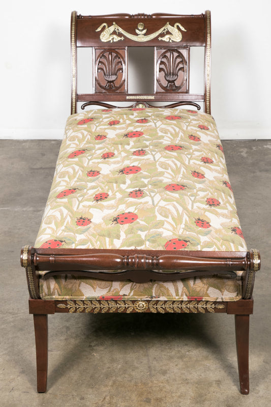 Early 19th Century French Empire Period Mahogany Lit de Repos or Chaise Longue 