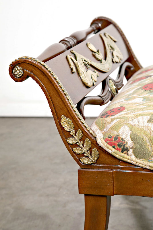 Early 19th Century French Empire Period Mahogany Lit de Repos or Chaise Longue 