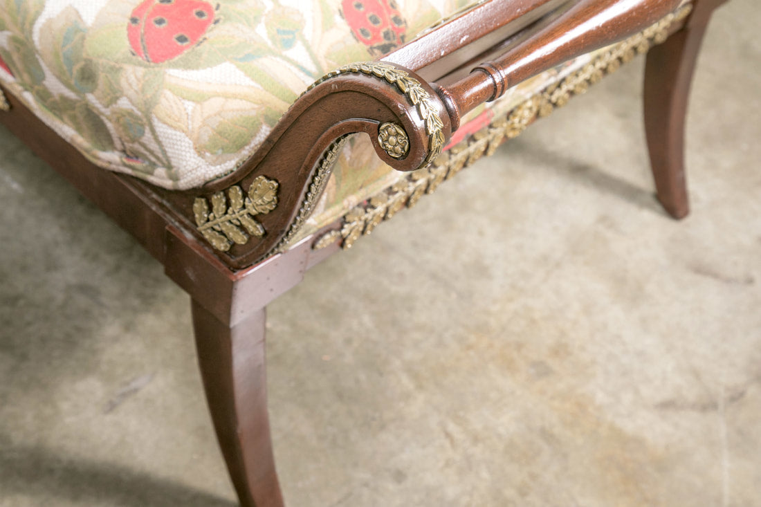 Early 19th Century French Empire Period Mahogany Lit de Repos or Chaise Longue 