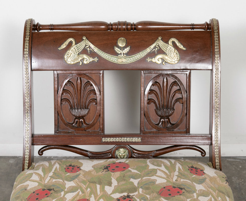 Early 19th Century French Empire Period Mahogany Lit de Repos or Chaise Longue 