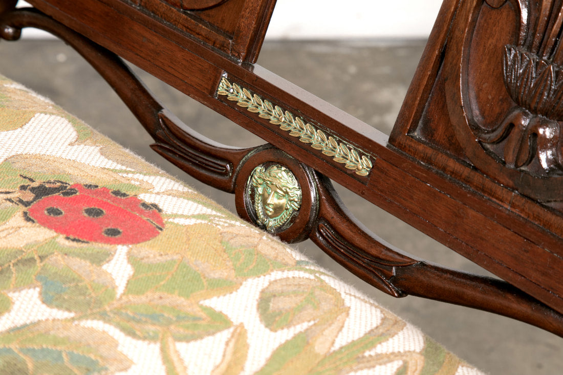 Early 19th Century French Empire Period Mahogany Lit de Repos or Chaise Longue 