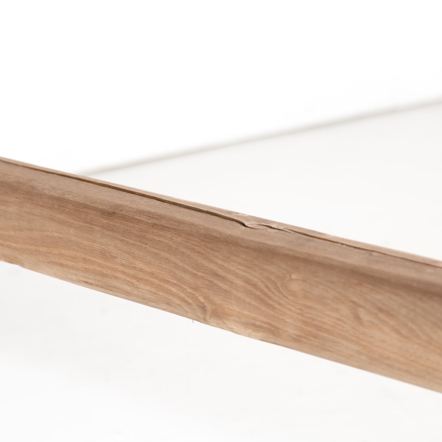 Antique French Washed Oak Normandy Monastery Trestle Table 