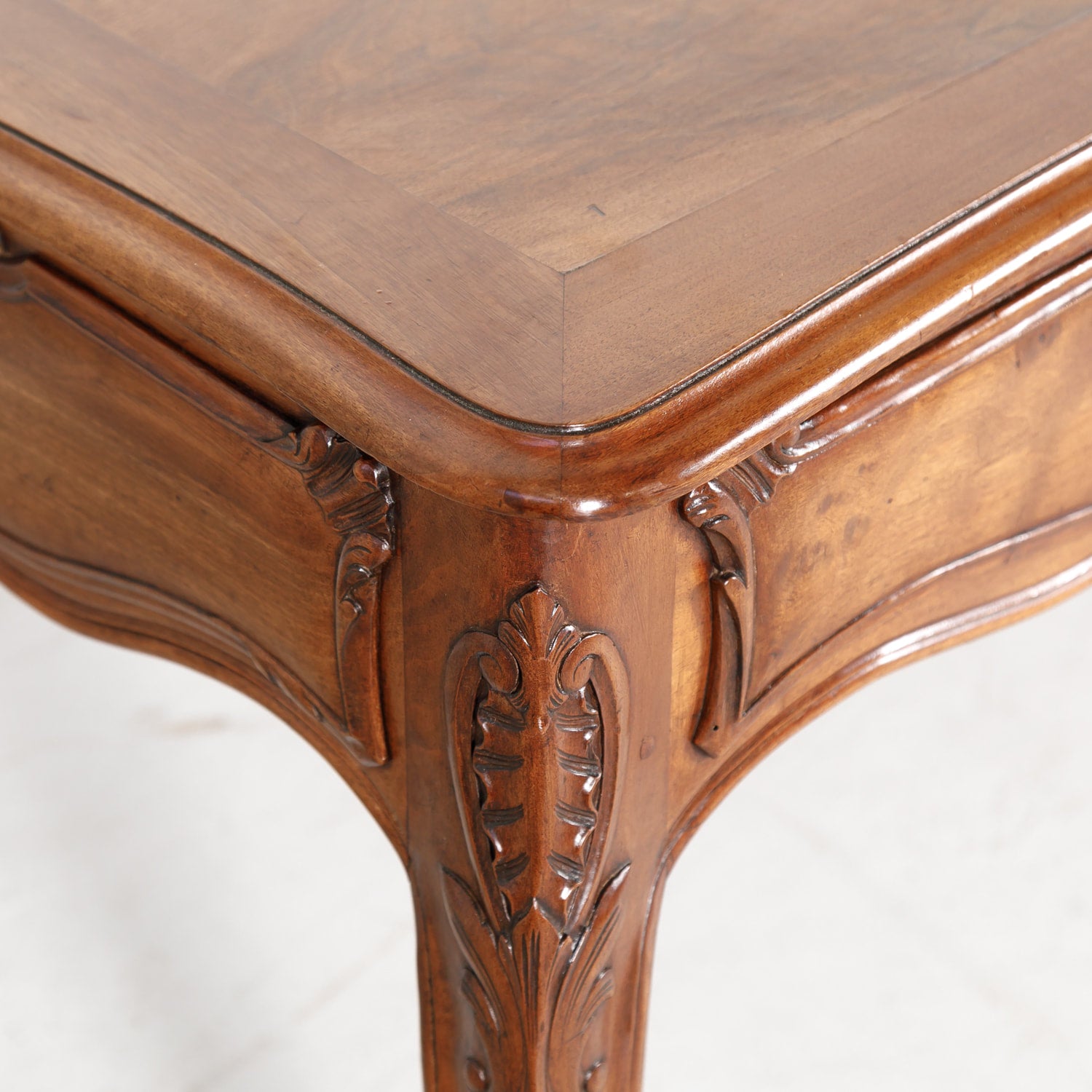 19th Century French Louis XV Walnut Bureau Plat or Writing Table