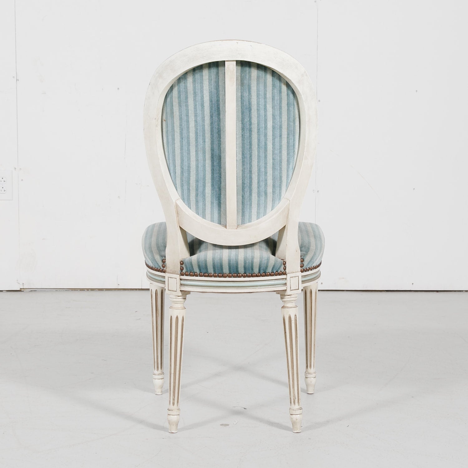 Antique French Louis XVI Style Painted Side Chairs, Set of 8