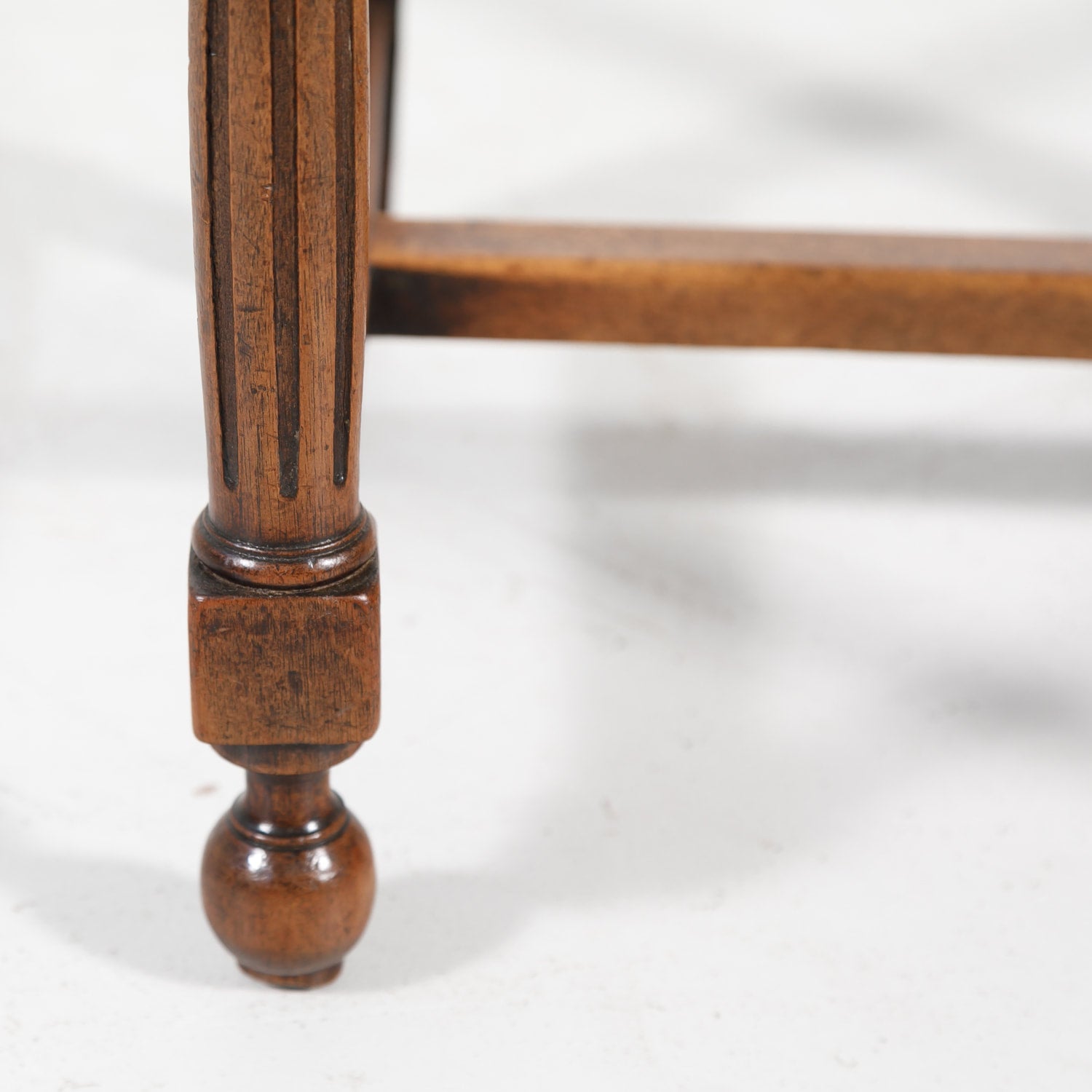 Antique French Henri II Leather Side Chairs, Set of 10