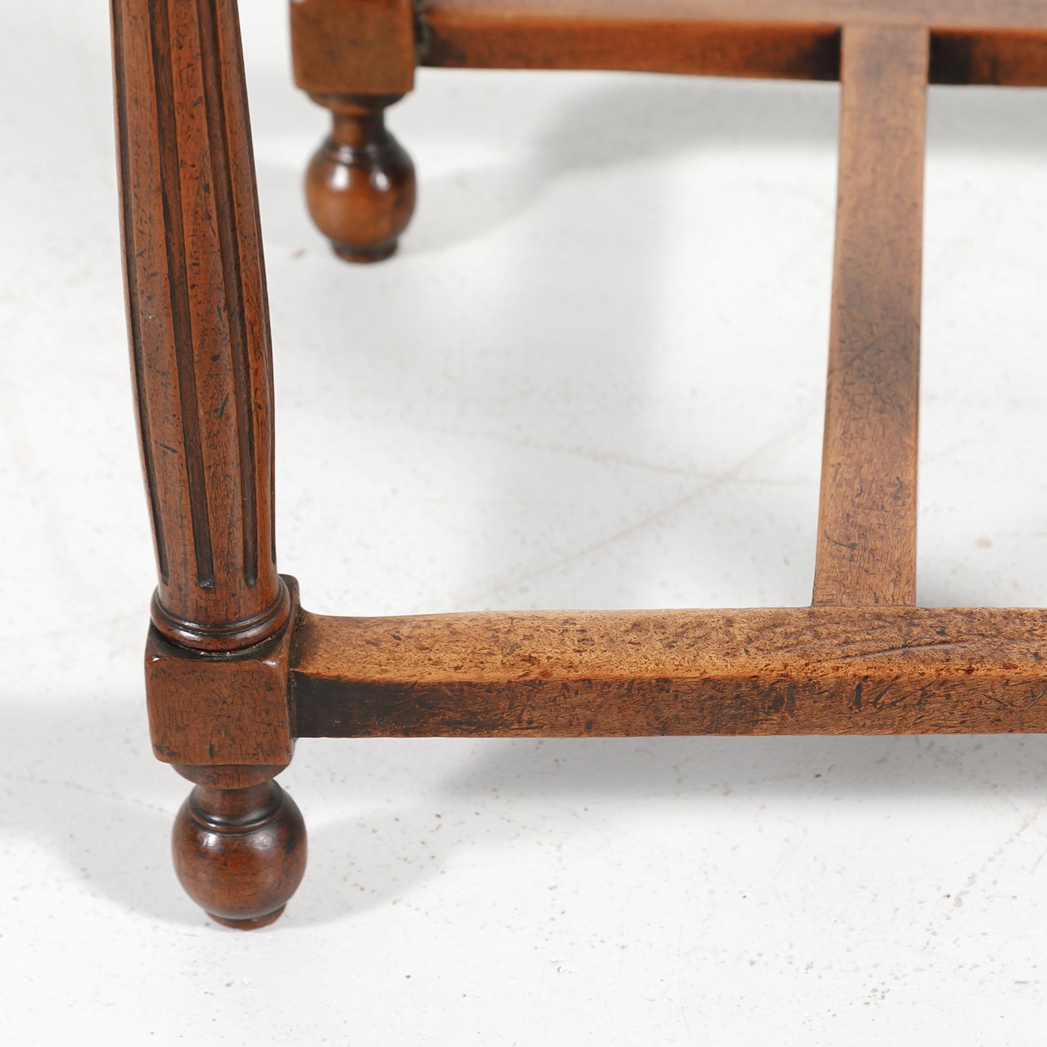 Antique French Henri II Leather Side Chairs, Set of 10