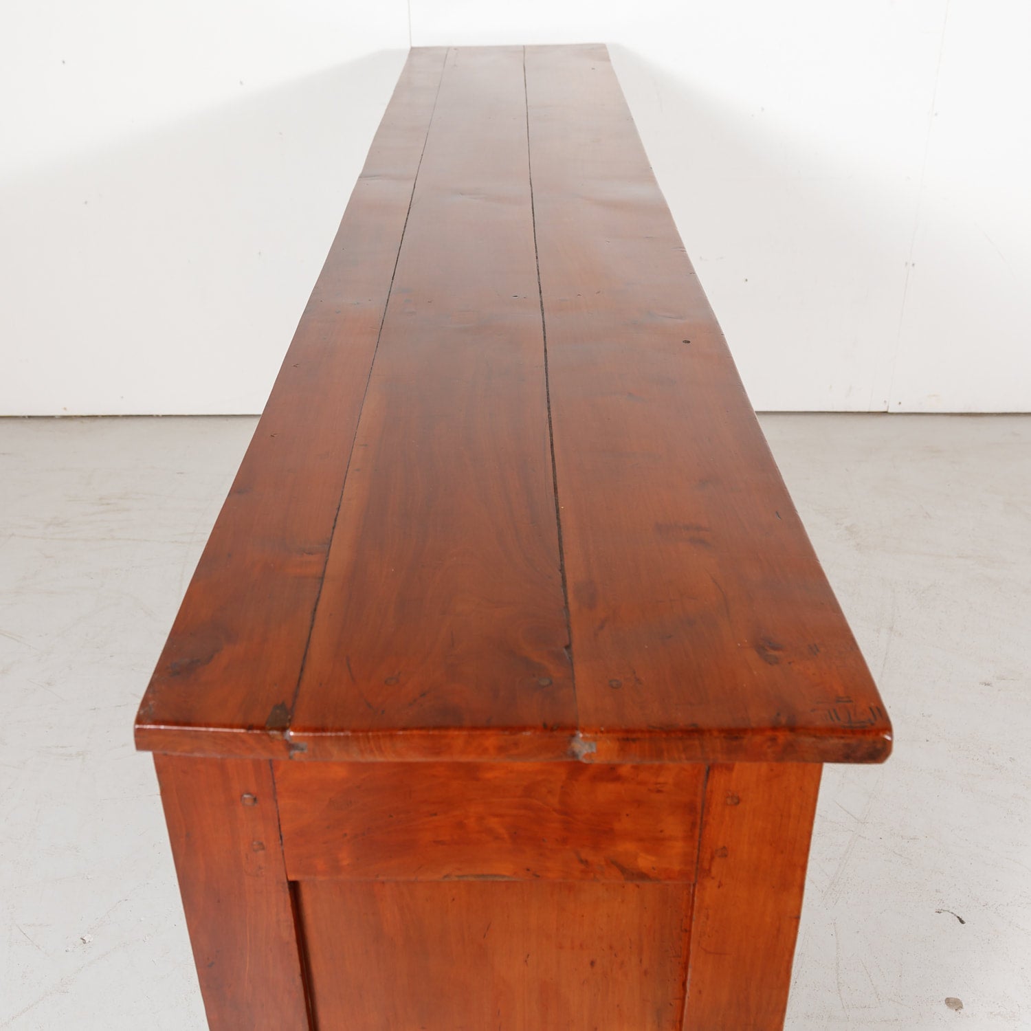 Antique Country French Directoire Style Solid Cherry Enfilade Buffet