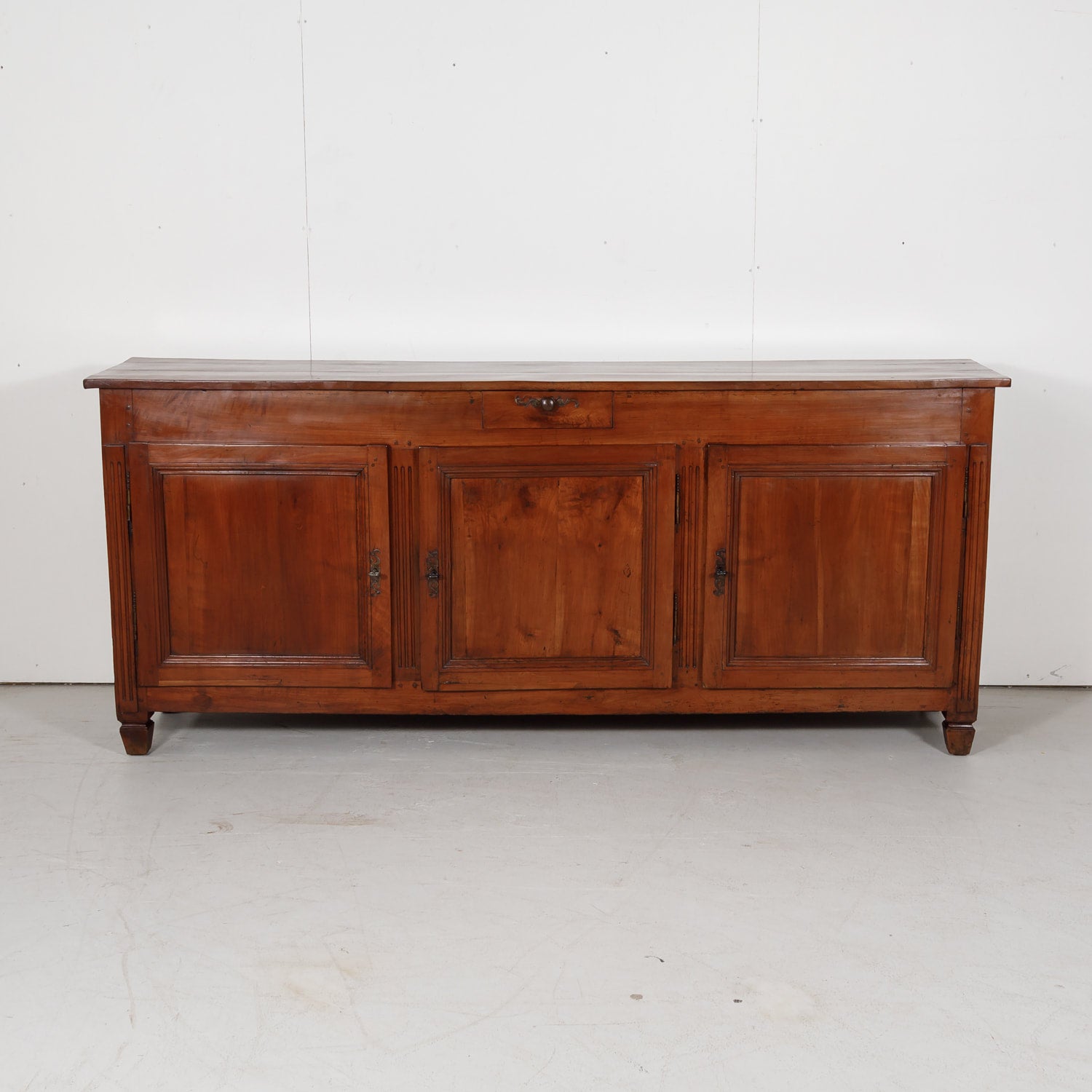 Antique Country French Directoire Style Solid Cherry Enfilade Buffet