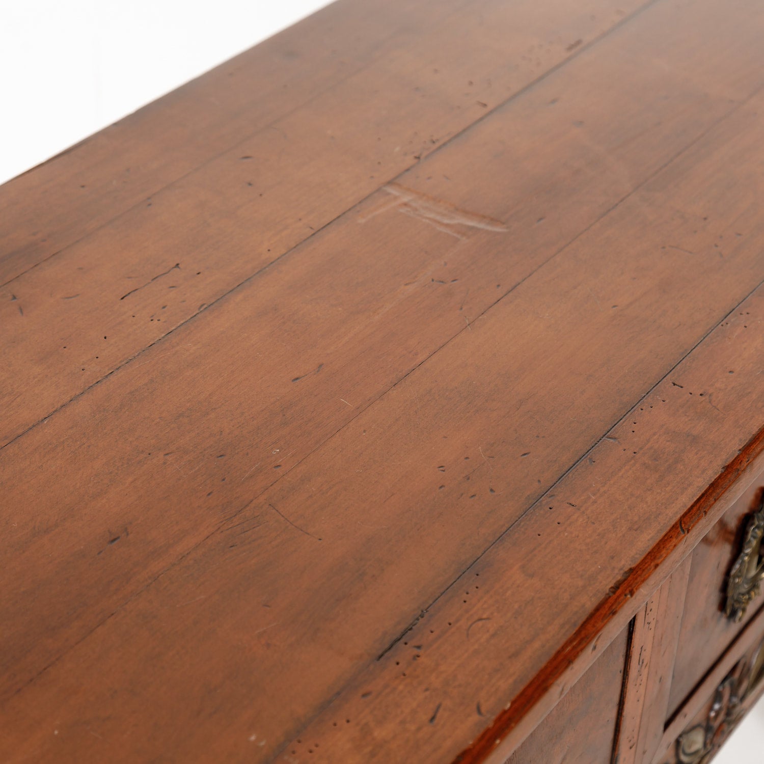 French Louis XVI Style Console in Walnut and Burled Walnut