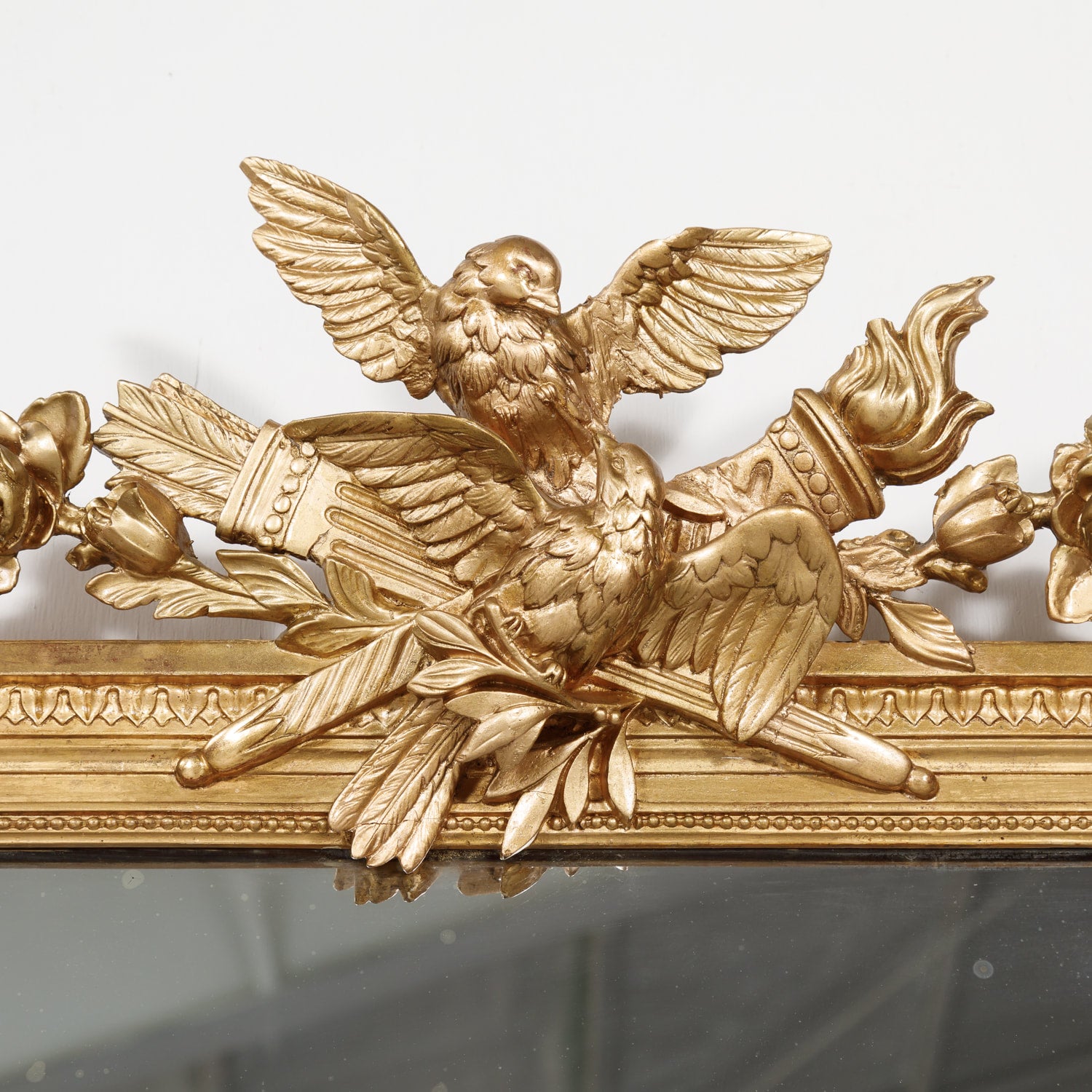 Antique French 19th Century Period Napoleon III Carved Giltwood Mirror