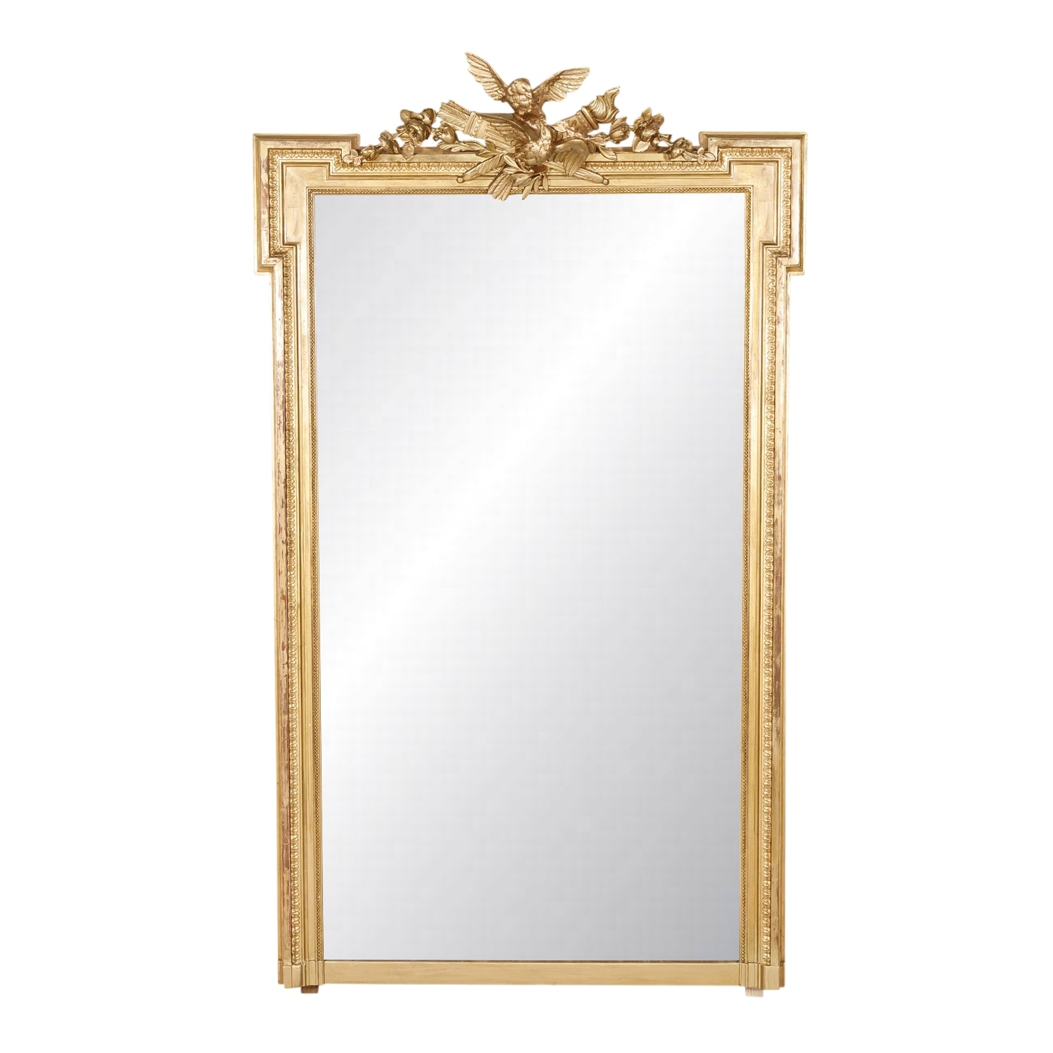 Antique French 19th Century Period Napoleon III Carved Giltwood Mirror