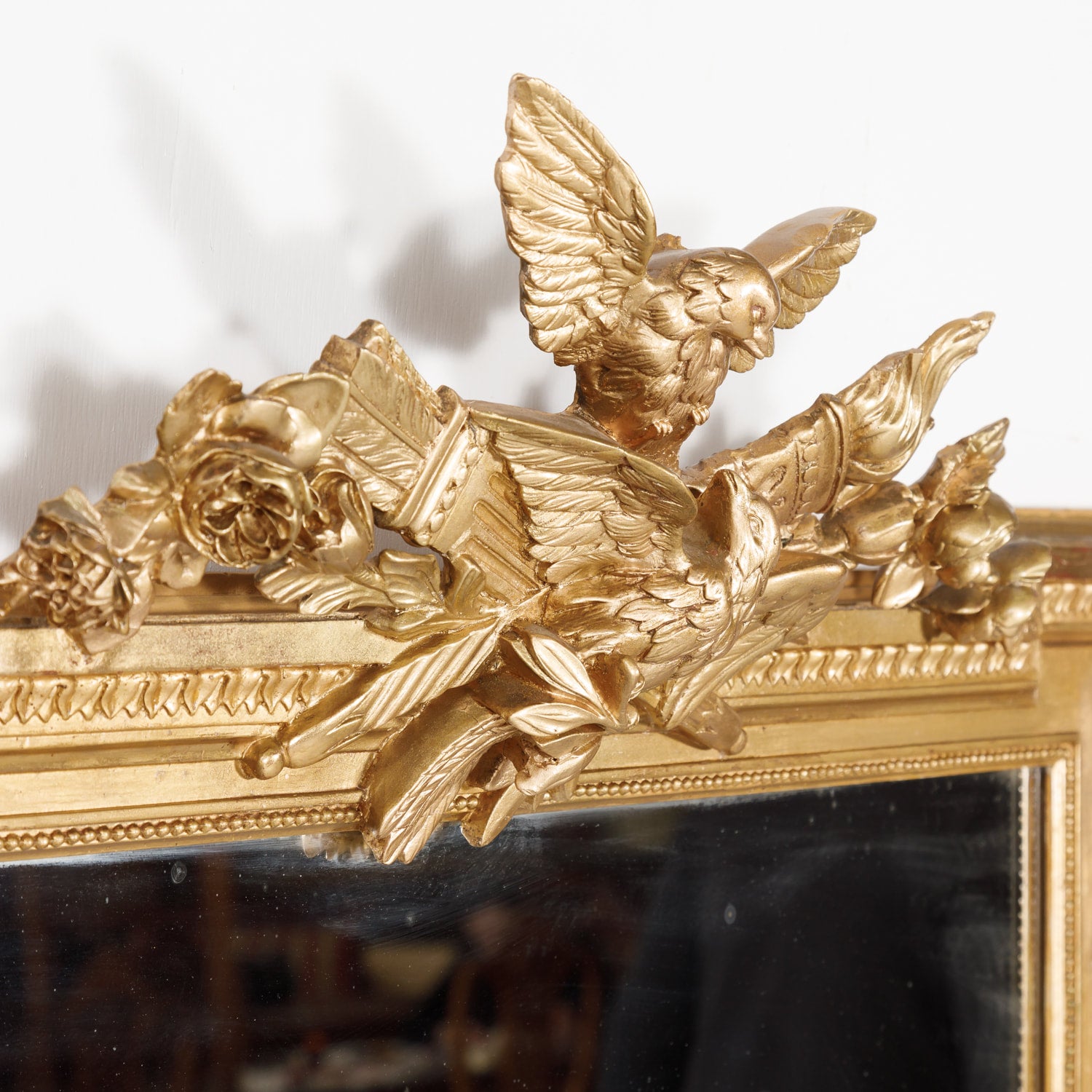 Antique French 19th Century Period Napoleon III Carved Giltwood Mirror