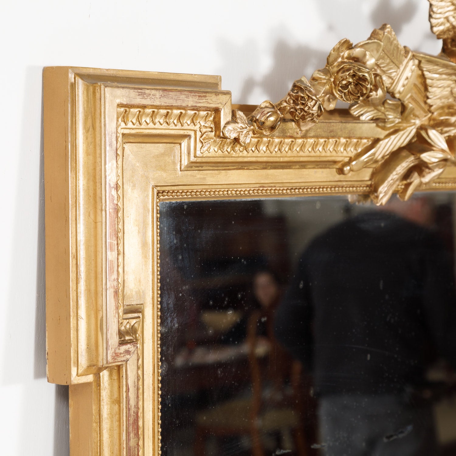 Antique French 19th Century Period Napoleon III Carved Giltwood Mirror