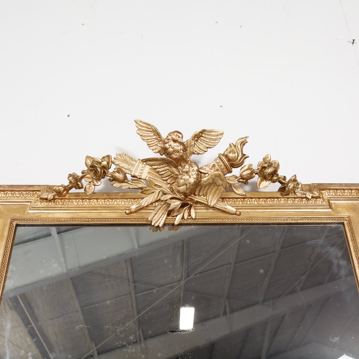 Antique French 19th Century Period Napoleon III Carved Giltwood Mirror