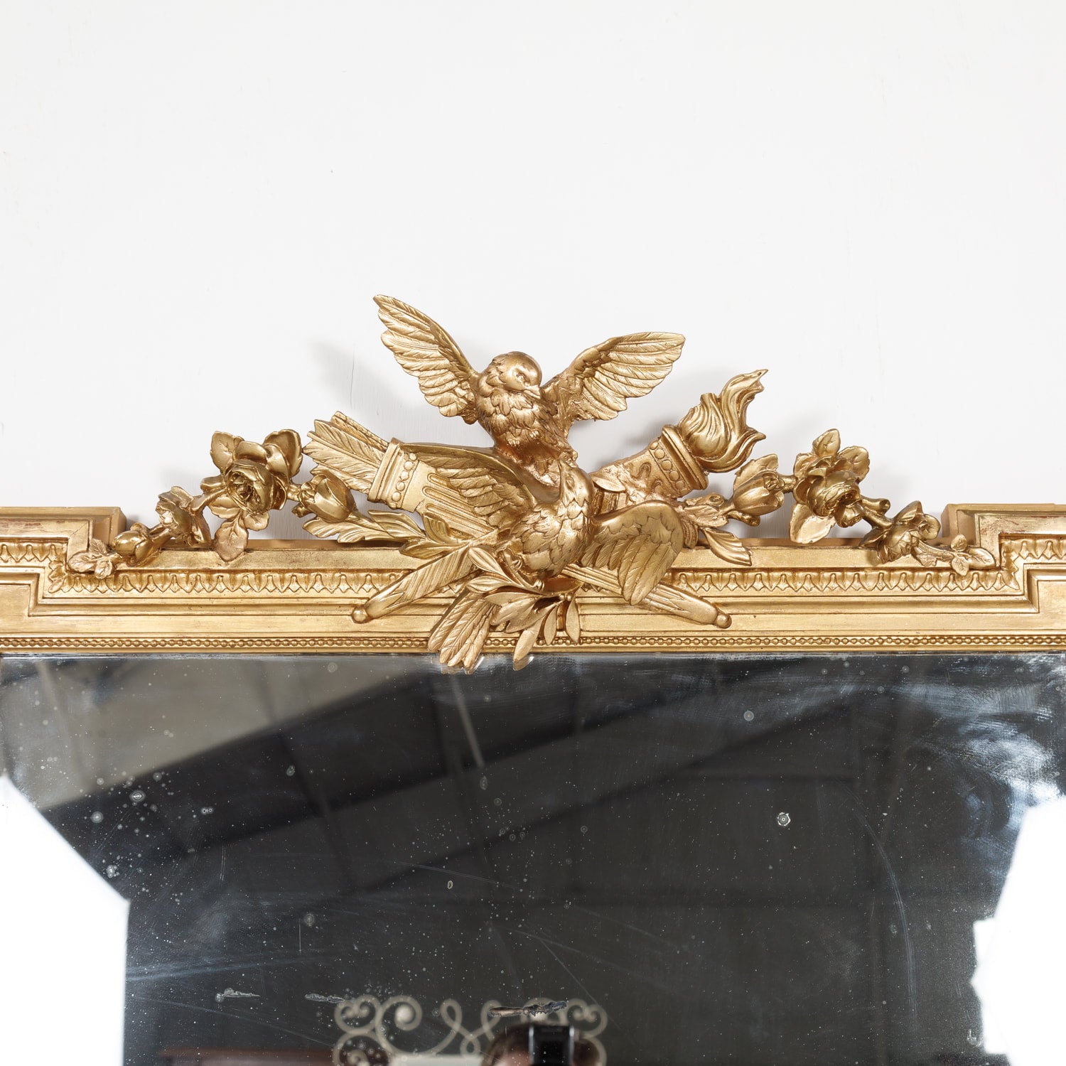 Antique French 19th Century Period Napoleon III Carved Giltwood Mirror