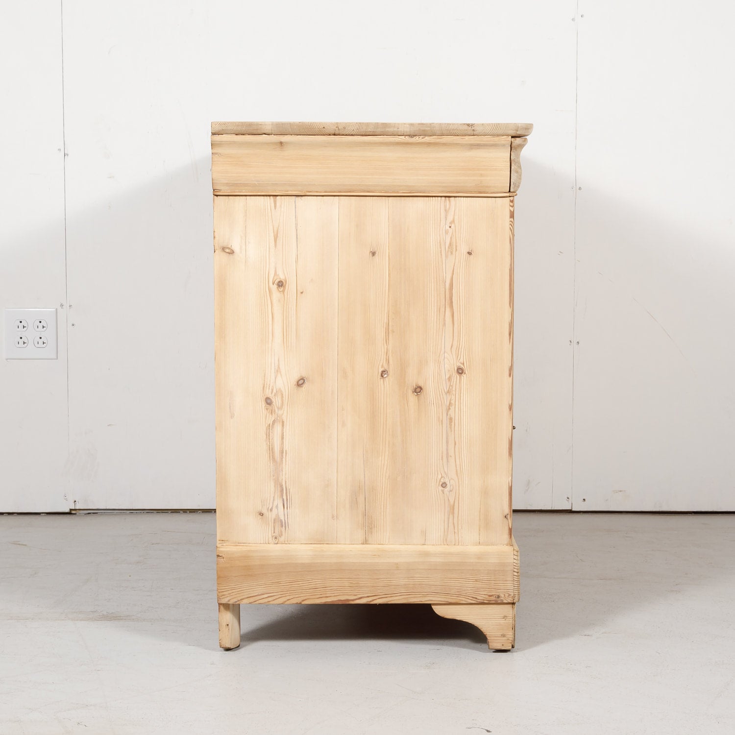 Antique French Louis Philippe Style Bleached Pine Commode