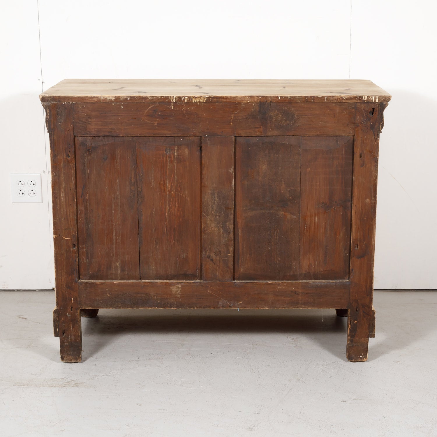 Antique French Louis Philippe Style Bleached Pine Commode