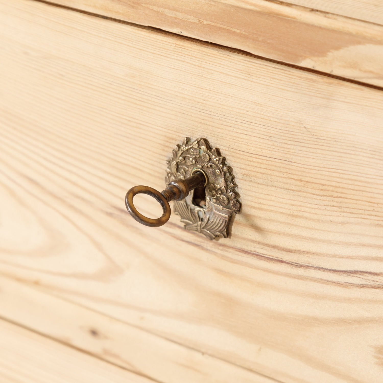 Antique French Louis Philippe Style Bleached Pine Commode