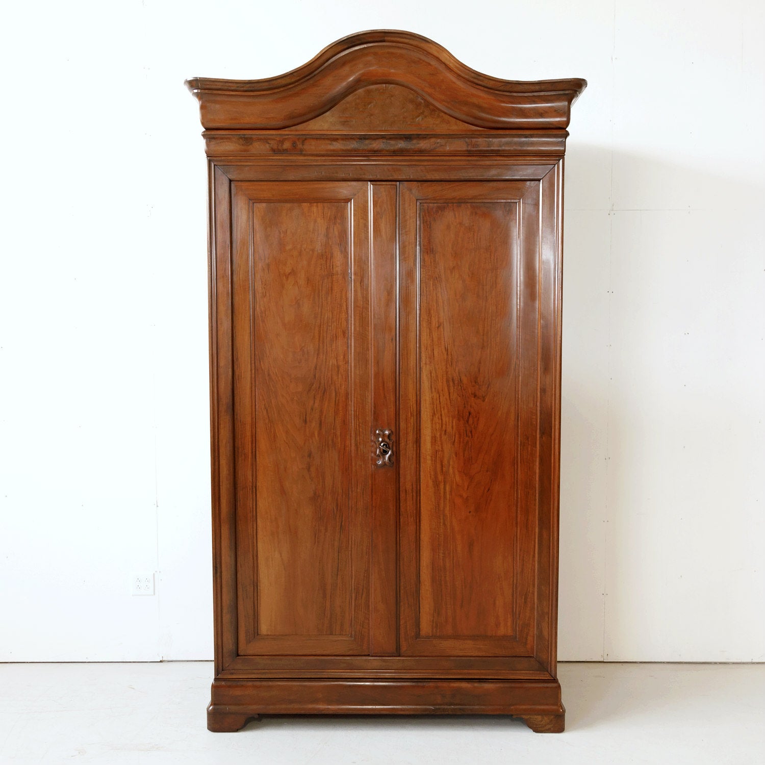 Monumental Louis Philippe Period Solid Walnut Lyonnaise Armoire