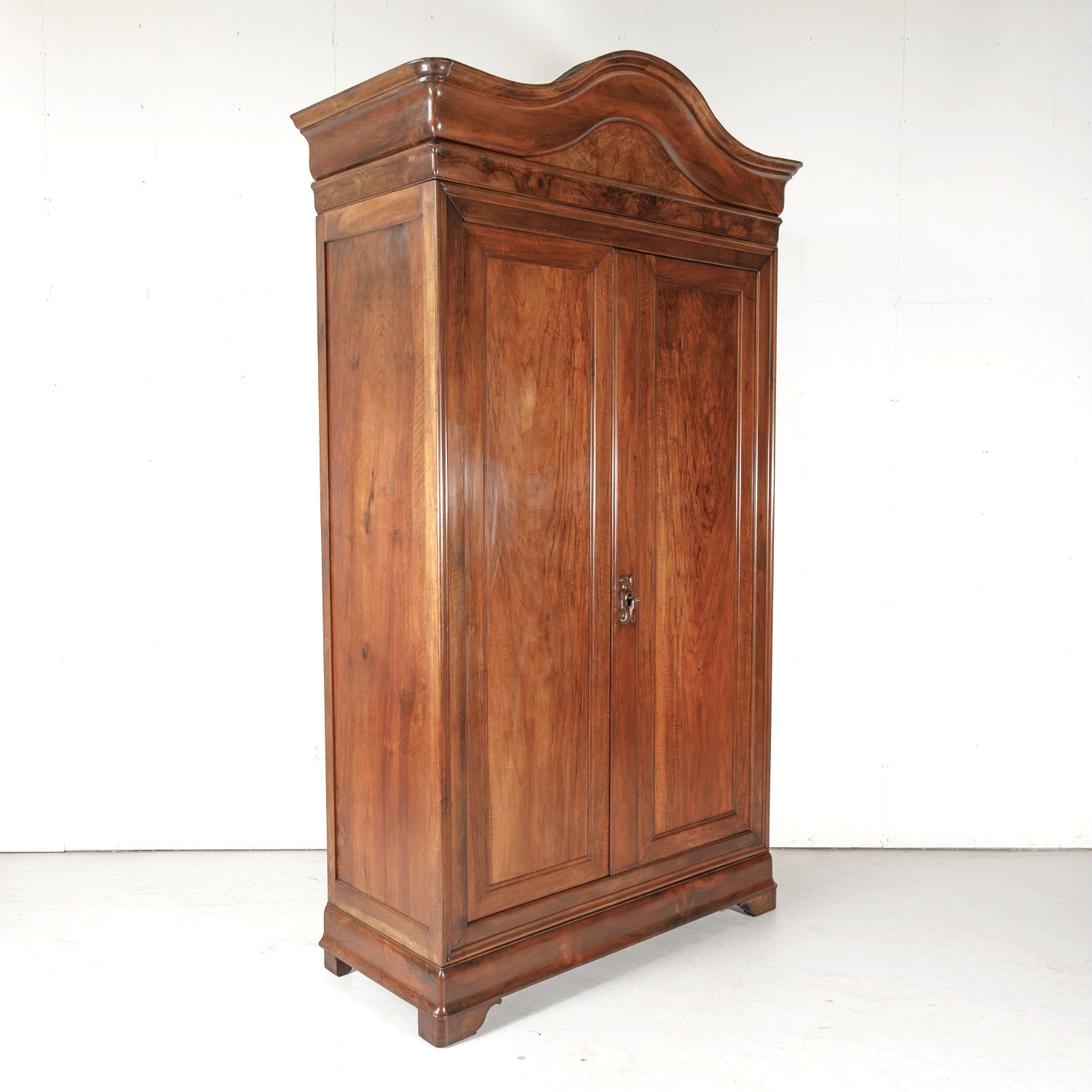 Monumental Louis Philippe Period Solid Walnut Lyonnaise Armoire