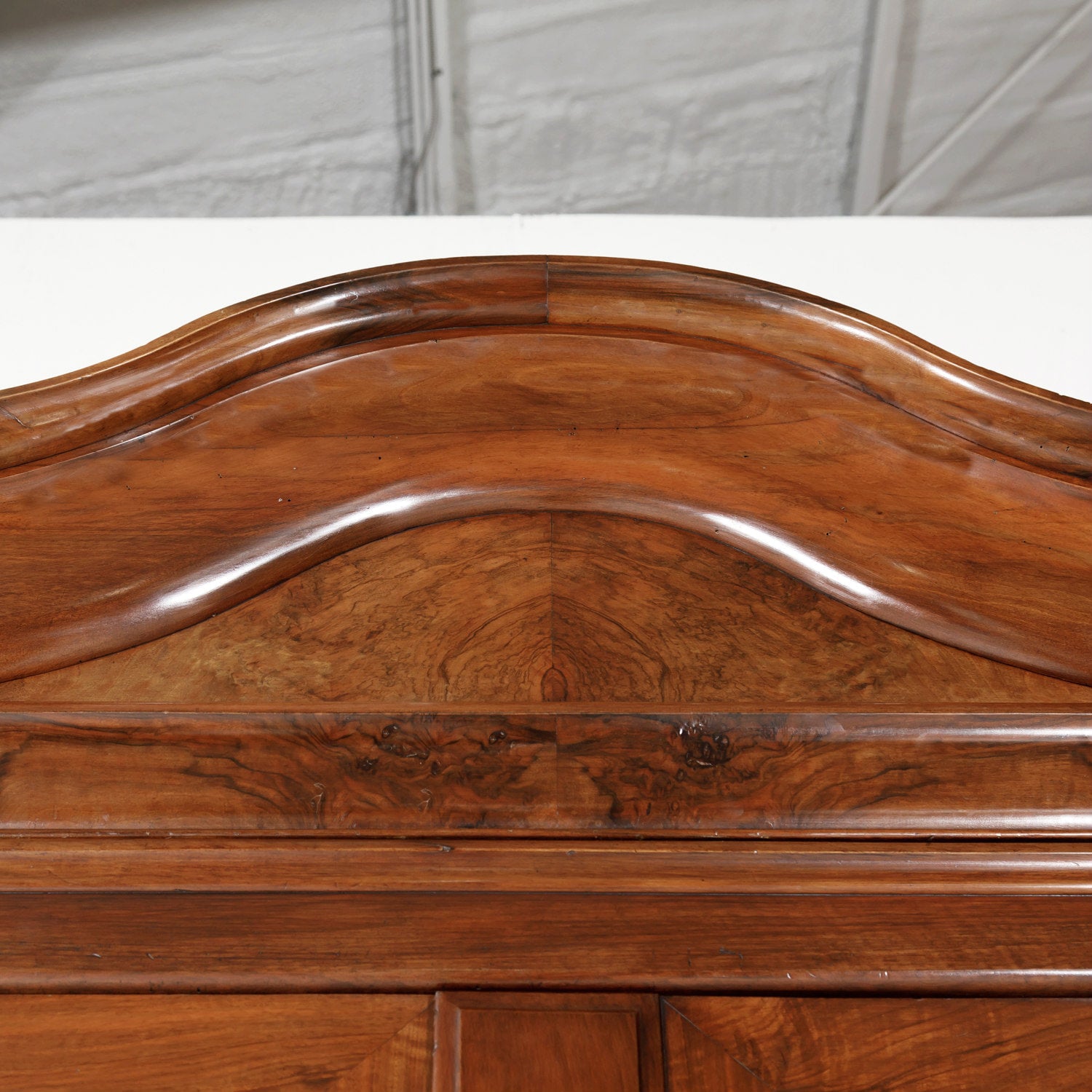 Monumental Louis Philippe Period Solid Walnut Lyonnaise Armoire