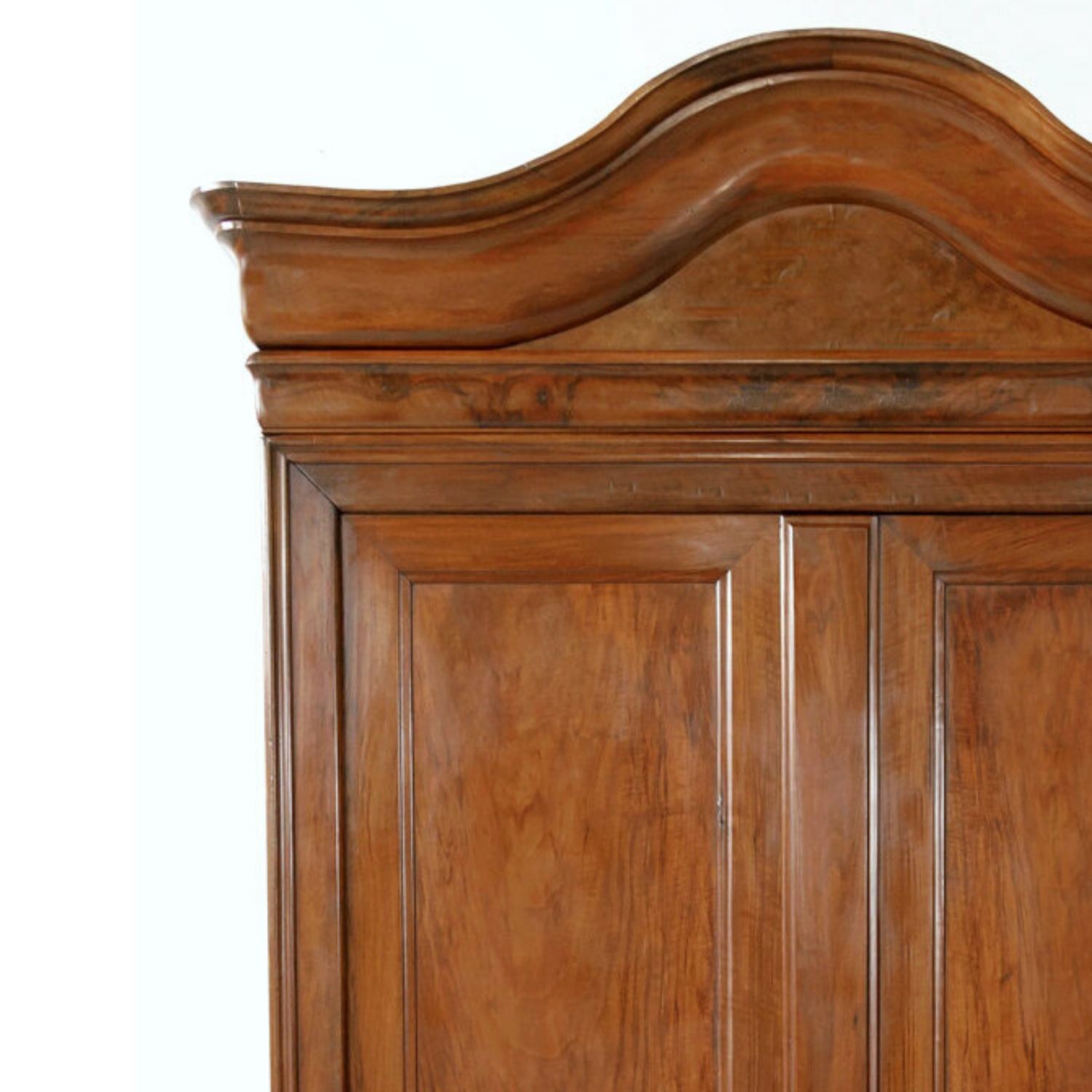 Monumental Louis Philippe Period Solid Walnut Lyonnaise Armoire