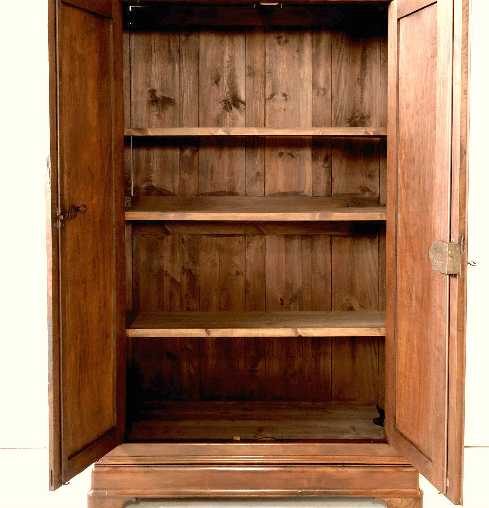 Monumental Louis Philippe Period Solid Walnut Lyonnaise Armoire