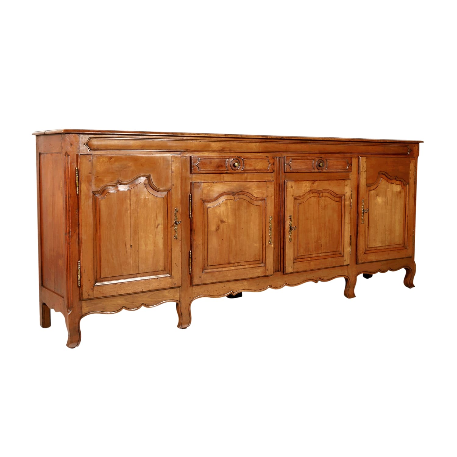 Early 19th Century French Country Louis XV Style Cherry Enfilade Buffet 