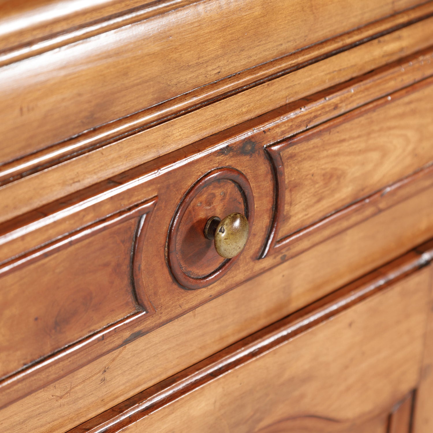 Early 19th Century French Country Louis XV Style Cherry Enfilade Buffet 