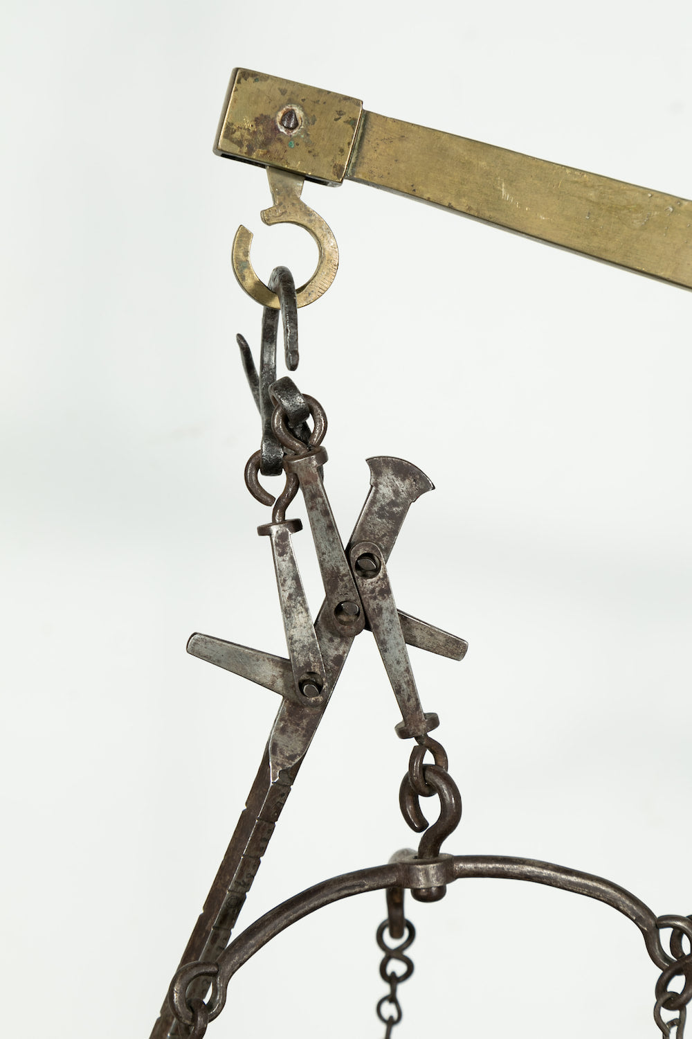 Rare 19th Century French Salt Scale with Walnut Base 