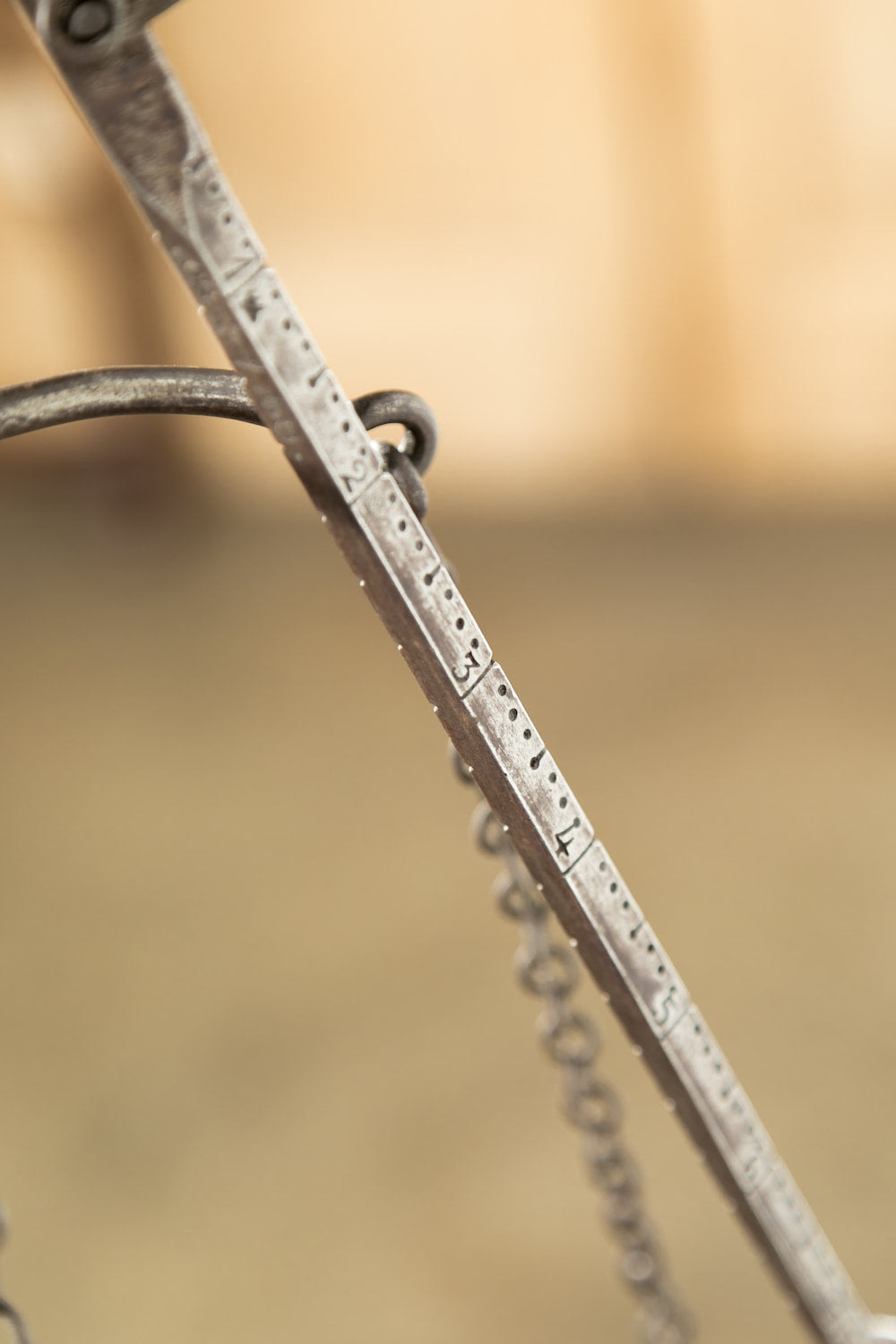 Rare 19th Century French Salt Scale with Walnut Base 