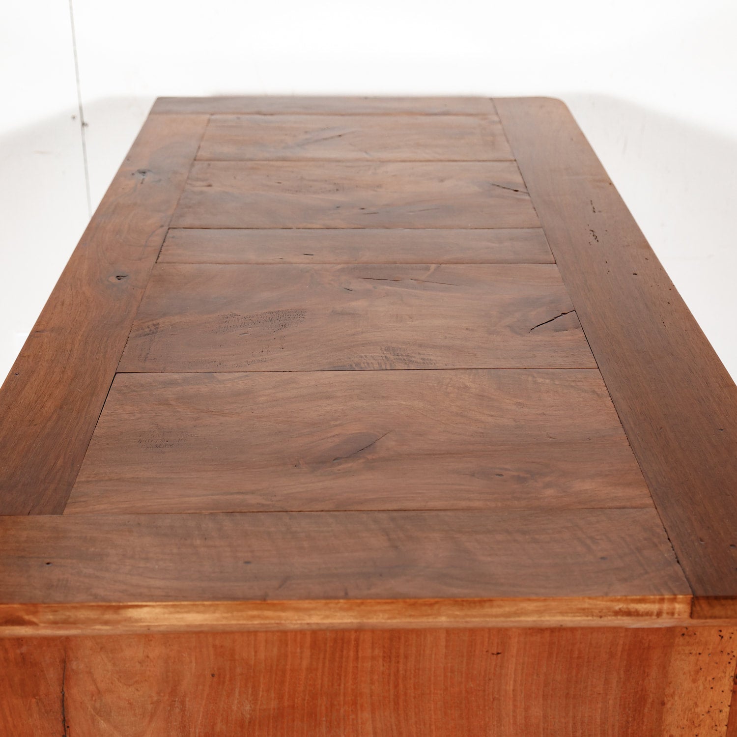 Antique 19th Century French Louis Philippe Style Walnut and Burled Walnut Three-Drawer Commode