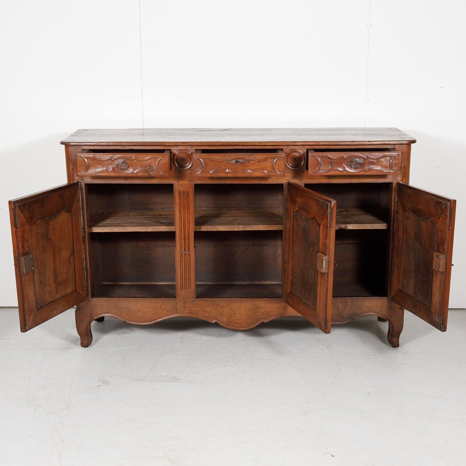French Country 3 Doors 3 Drawers Louis XV Enfilade Buffet