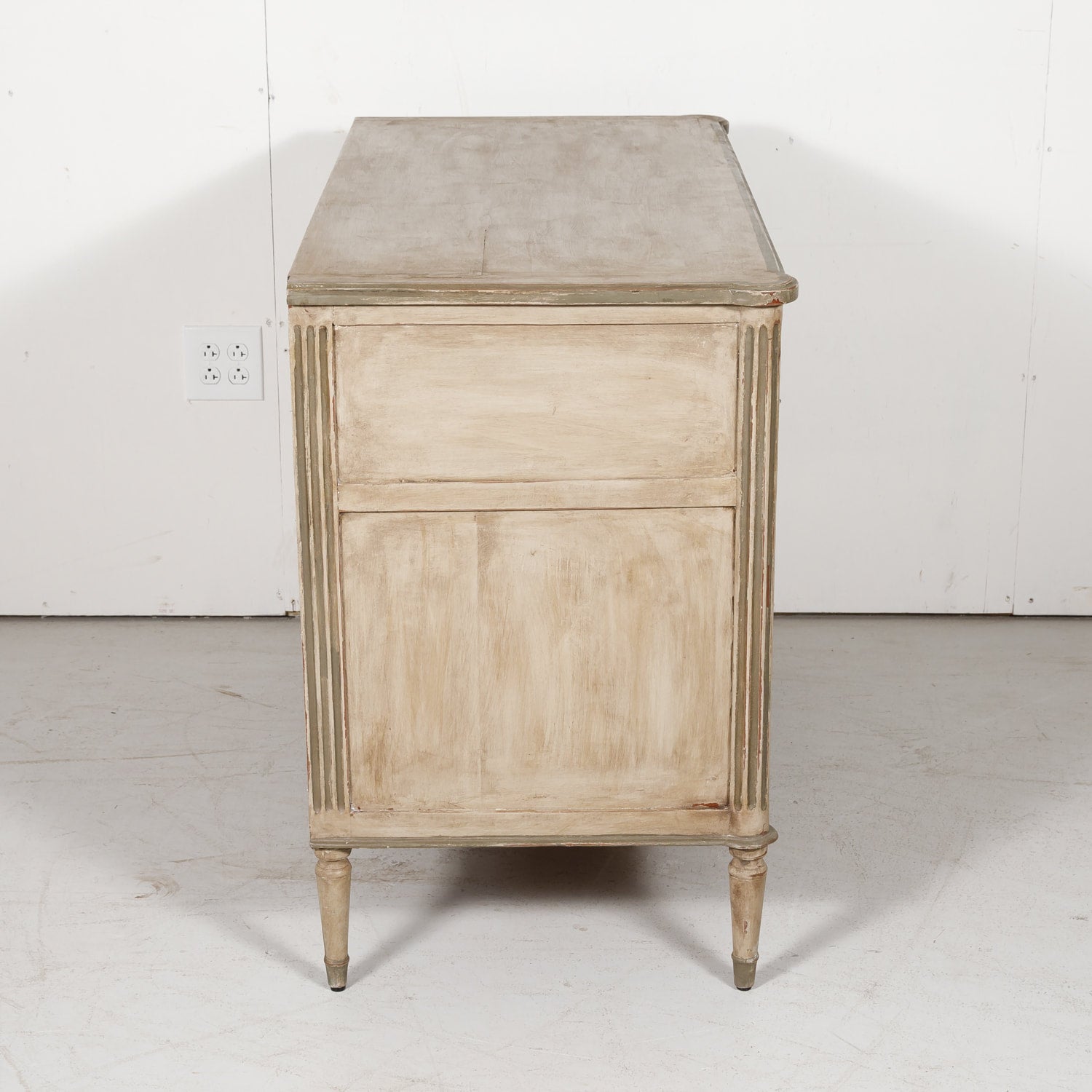 French 19th Century Louis XVI Style Painted Three-Drawer Commode