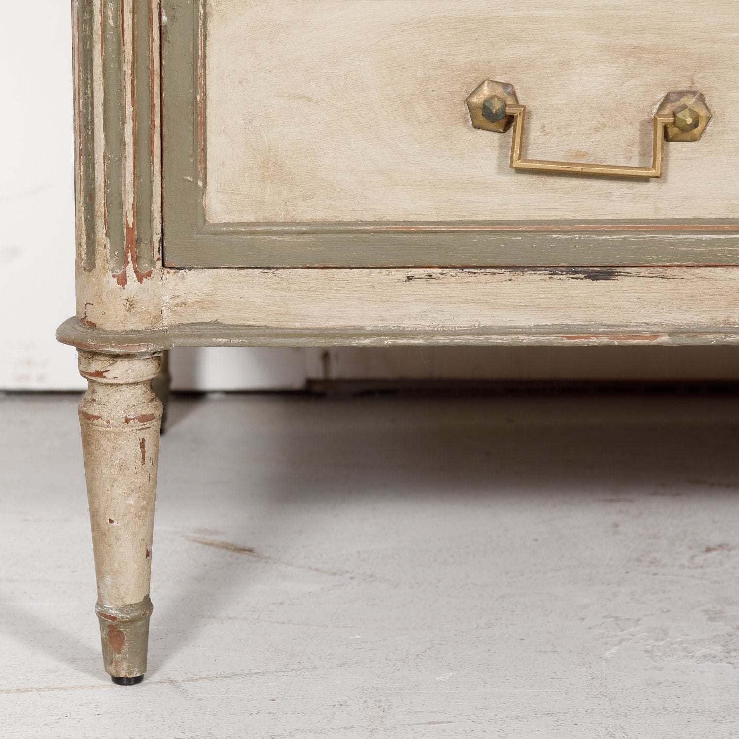 French 19th Century Louis XVI Style Painted Three-Drawer Commode