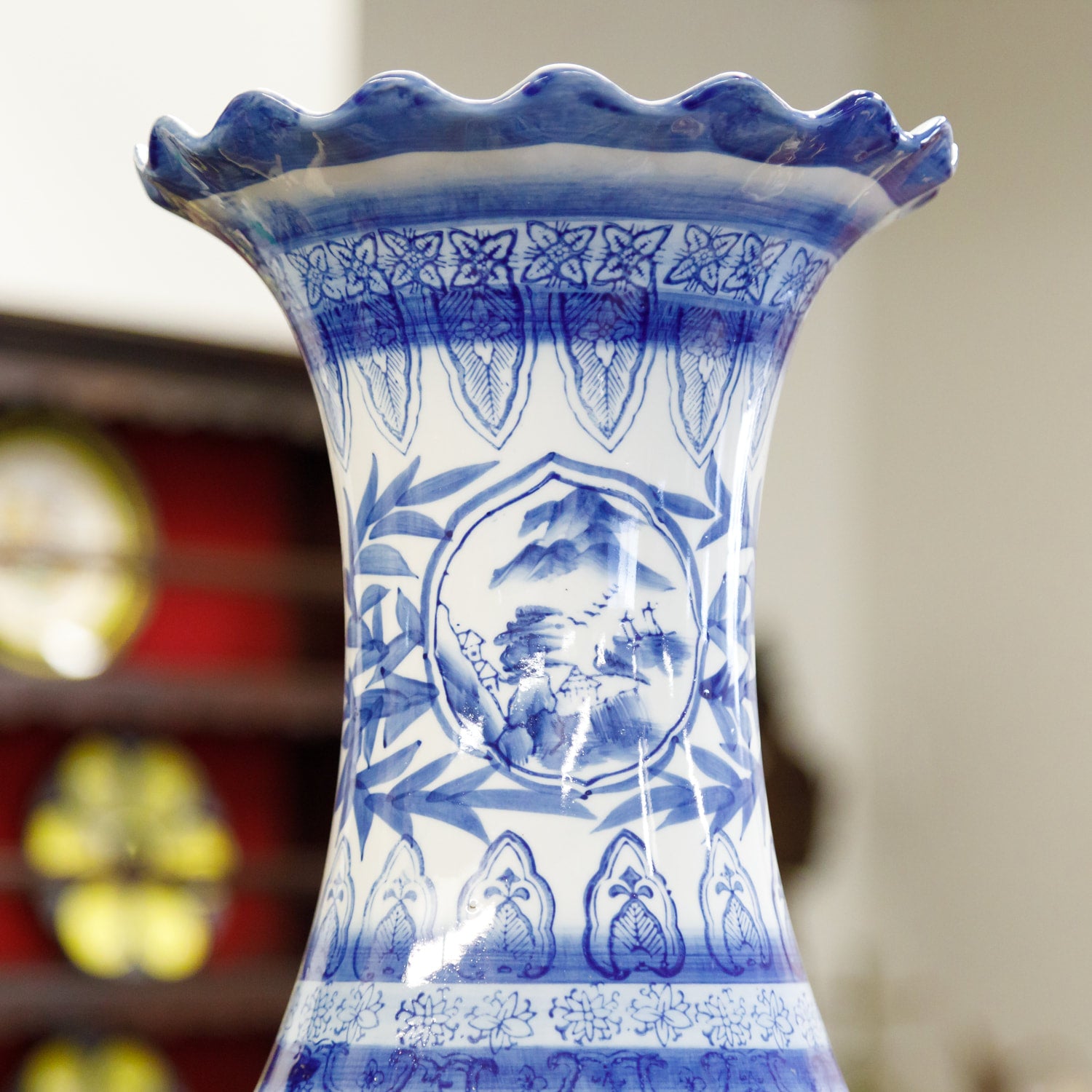 Large Chinese Blue and White Vase