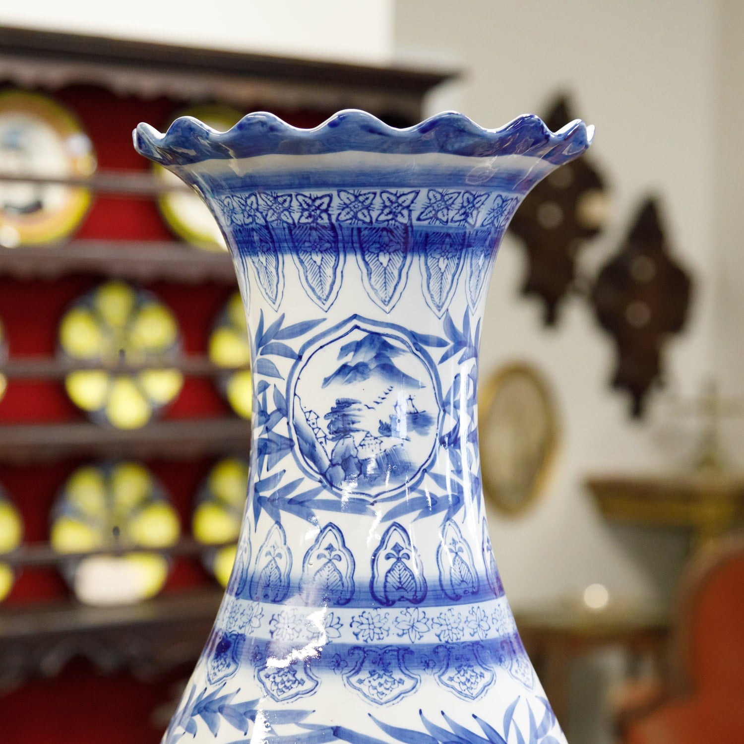 Large Chinese Blue and White Vase