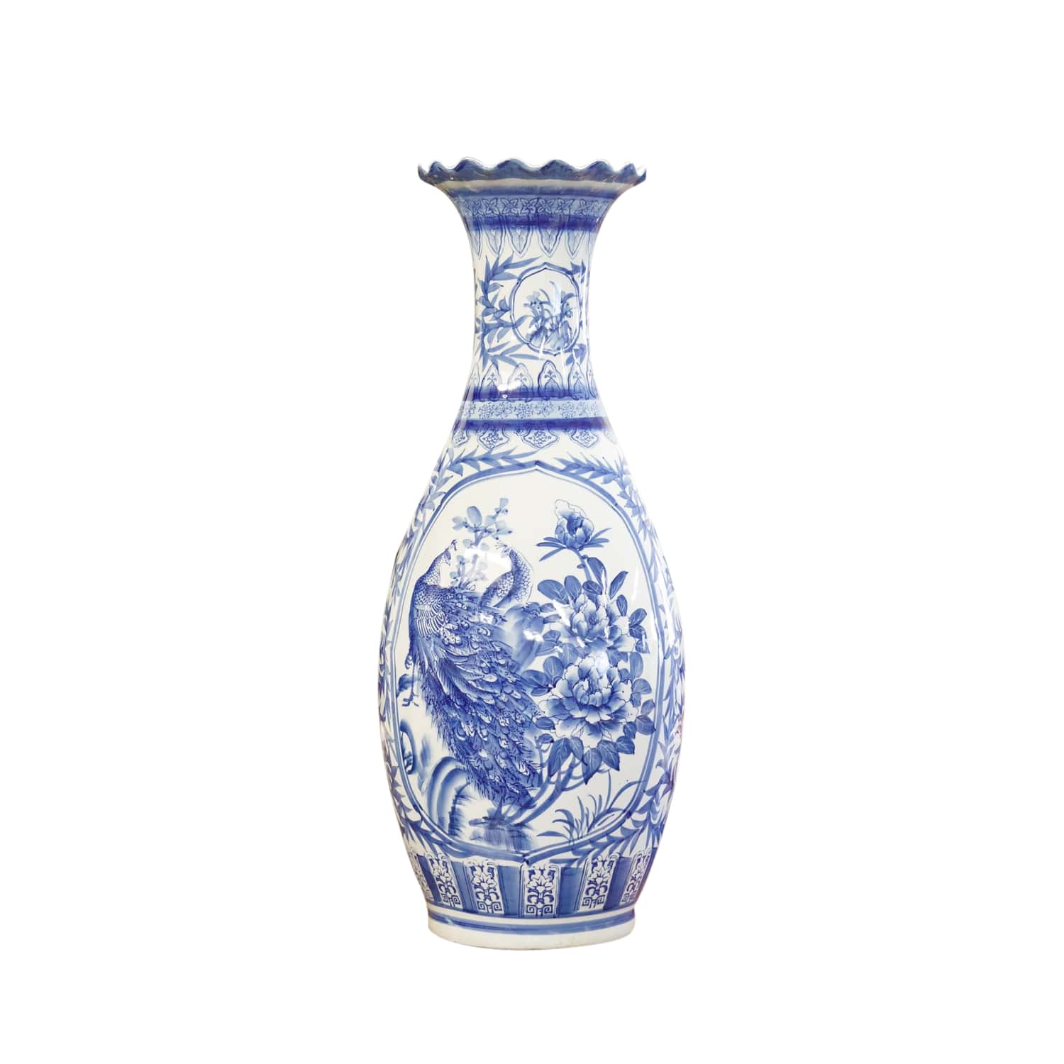 Large Chinese Blue and White Vase
