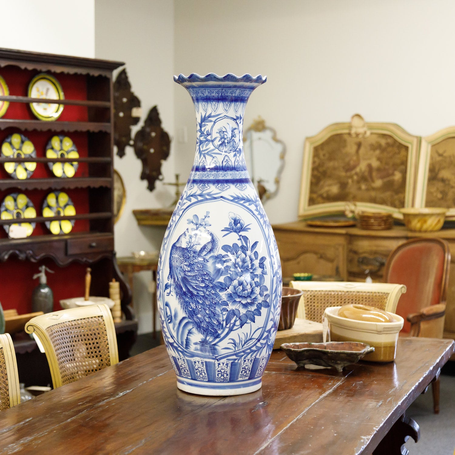 Large Chinese Blue and White Vase