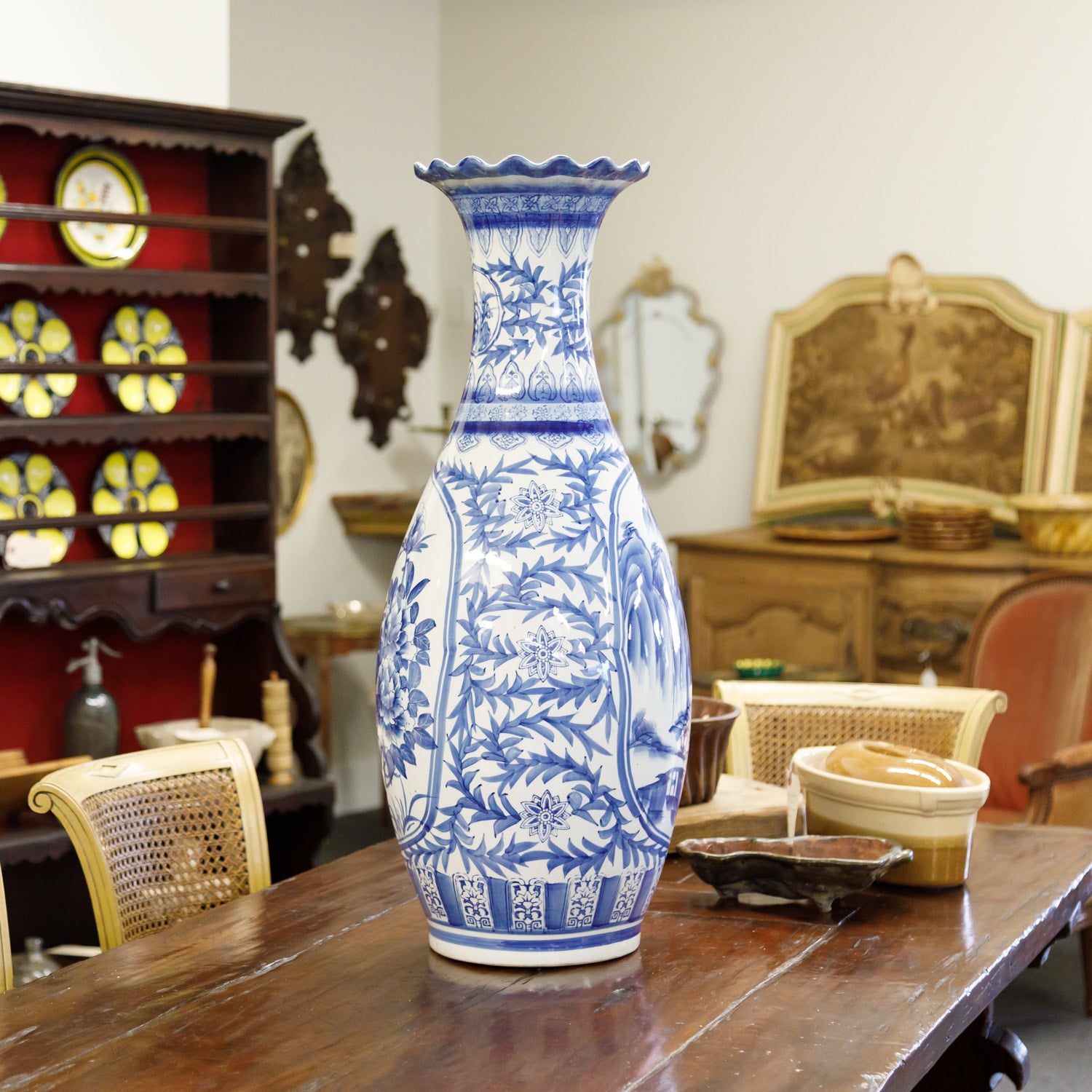 Large Chinese Blue and White Vase