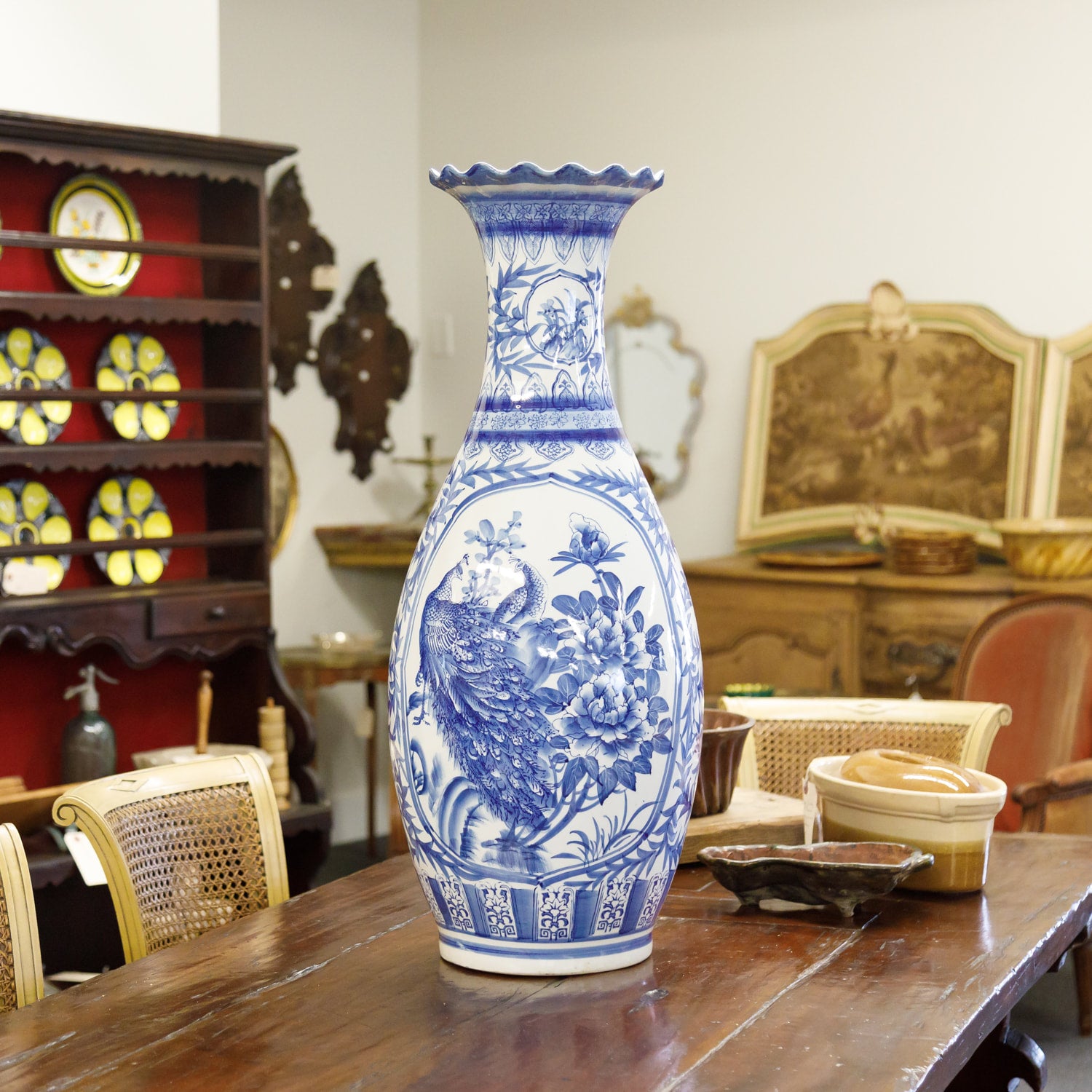 Large Chinese Blue and White Vase